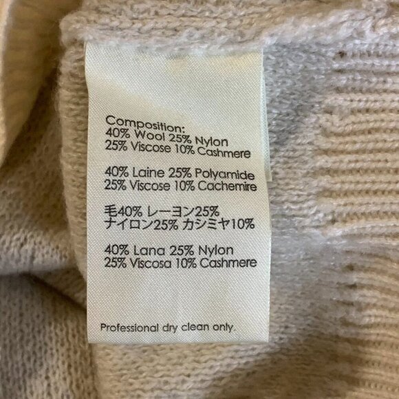 3.1 Phillip Lim Women's Ivory Floral Wool Cashmere Blend Contrast Sweater Size M - Picture 8 of 13